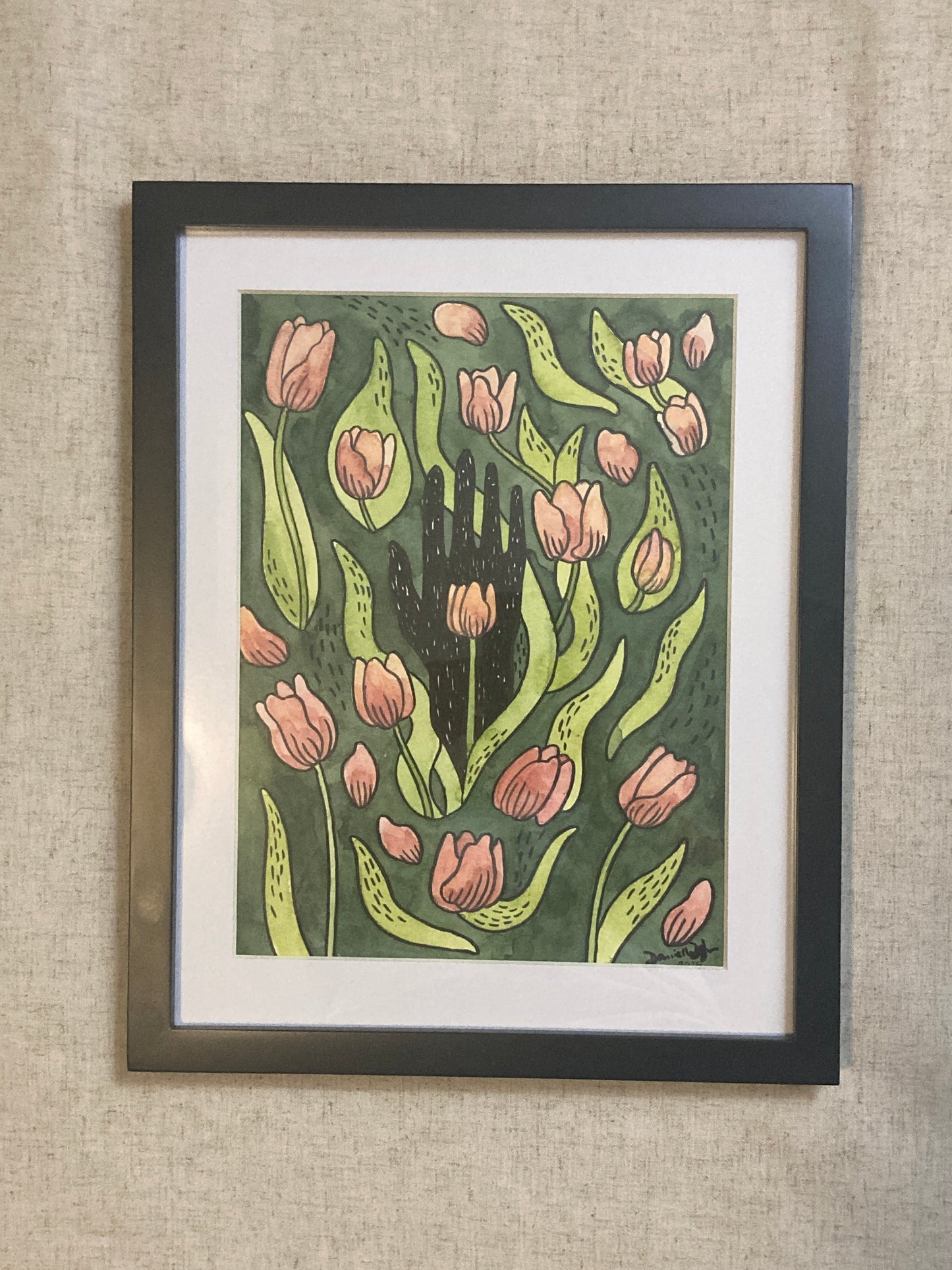 Tulips Watercolor Illustration Original