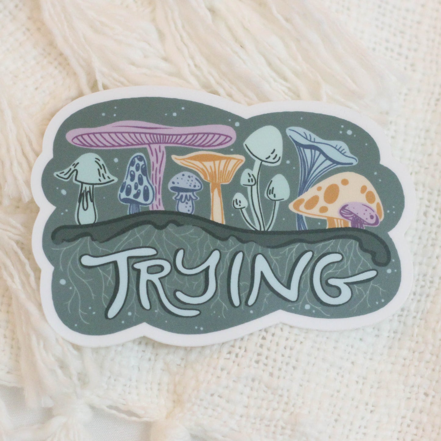 Trying Mushroom Sticker