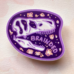 Brainded Dino Sticker