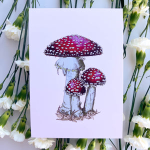 Mushroom Trio Print