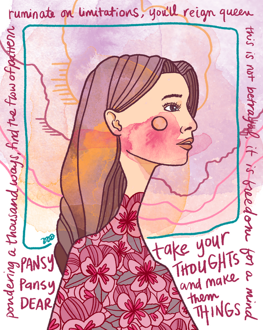 Pansy Thoughts Poster