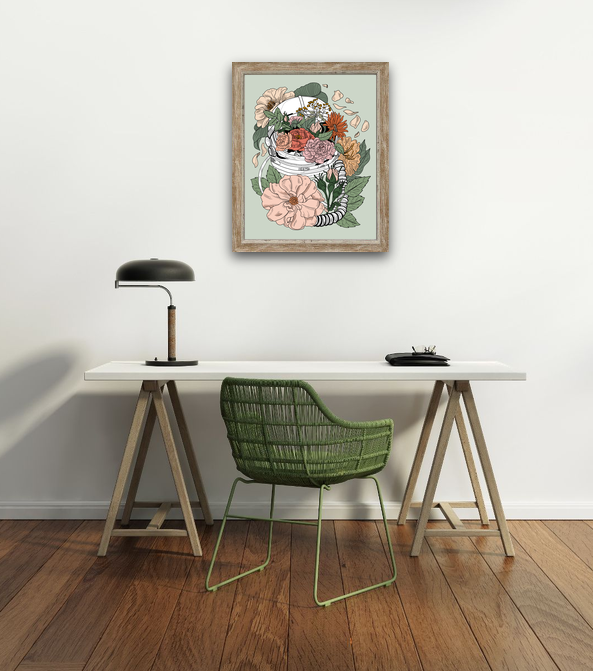 Space Flower Poster
