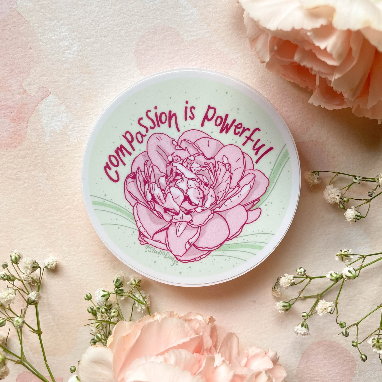 Peony Sticker