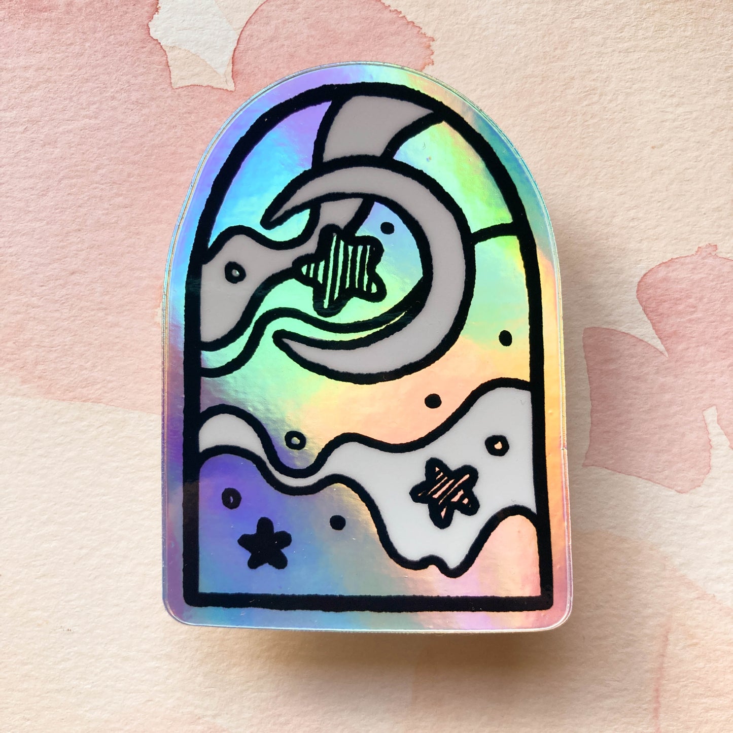 Holo Moon Sticker