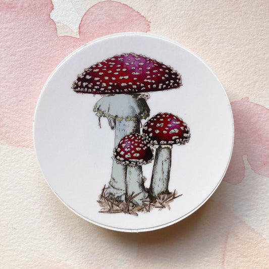 Mushroom Trio Sticker