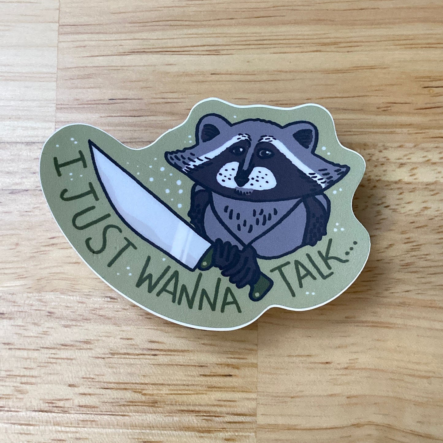 Aggressive Raccoon Sticker