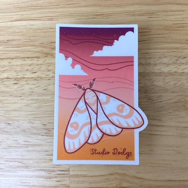 Sunset Moth Sticker