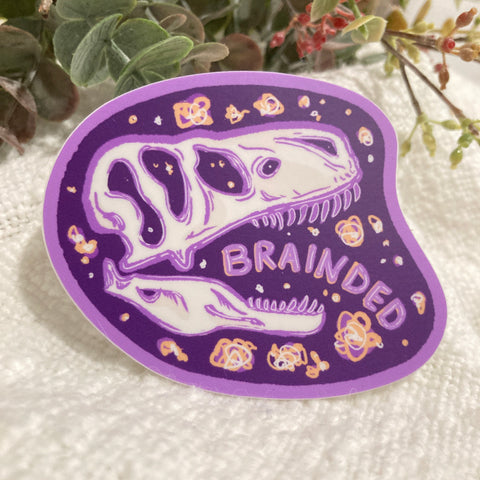 Brainded Dino Sticker